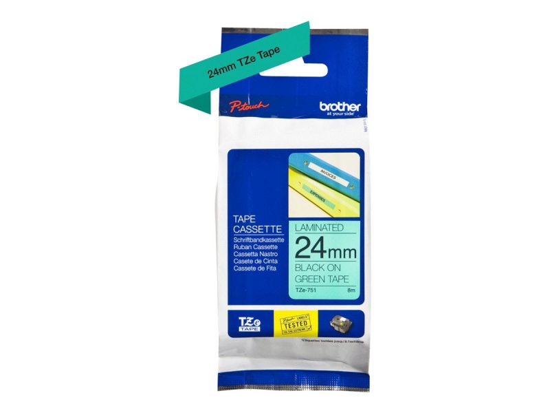BROTHER TZE751 tape black/green 24mm 8m Cijena
