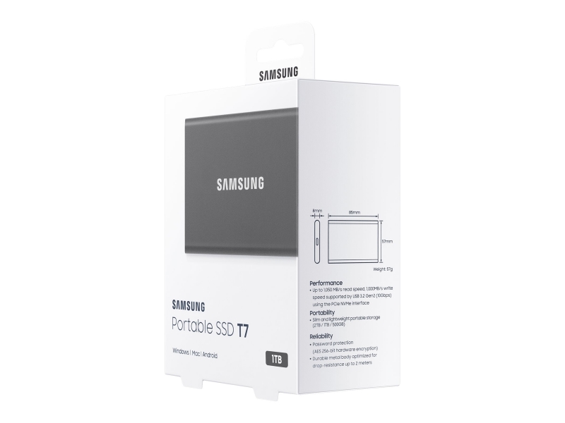 SAMSUNG Portable SSD T7 1TB Grey Cijena