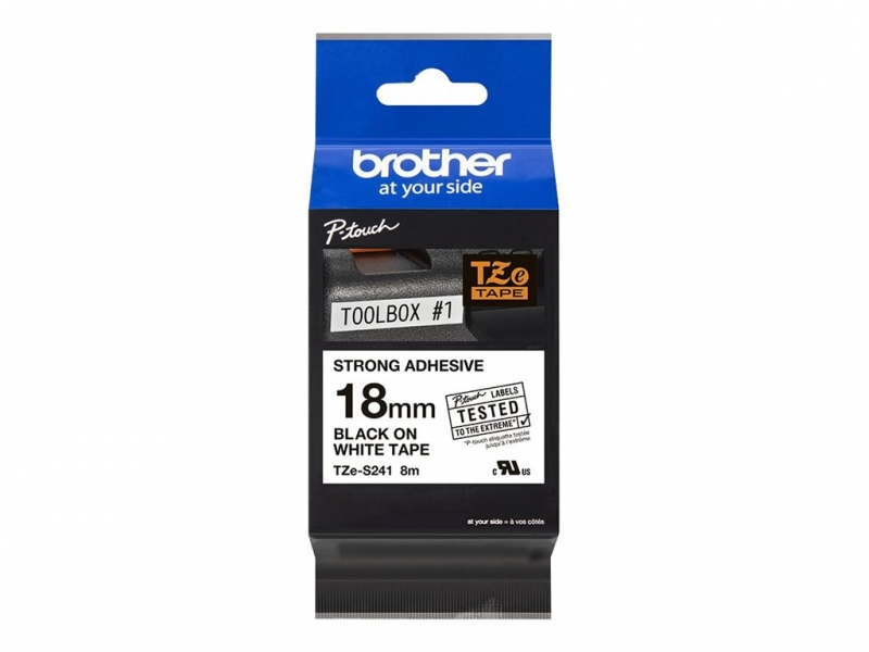 BROTHER TZES241 18mm BLACK ON WHITE ADH Cijena