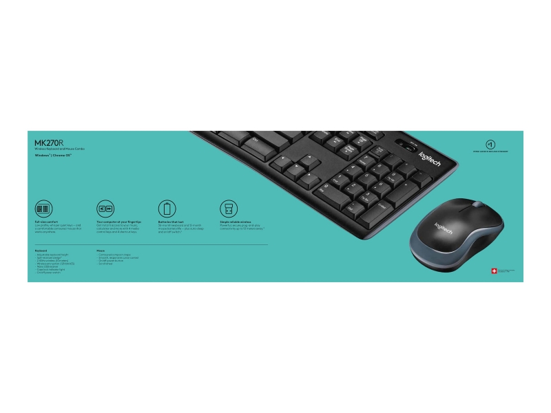 LOGI Wireless Combo MK270 - N/A HRV-SLV Cijena