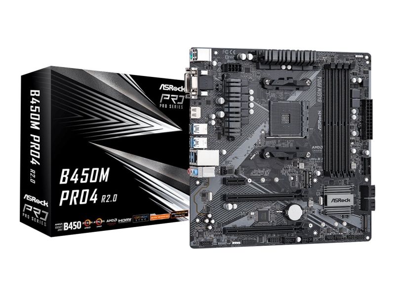 ASROCK B450M PRO4 R2.0 AM4 4xDDR4 4xSATA Cijena