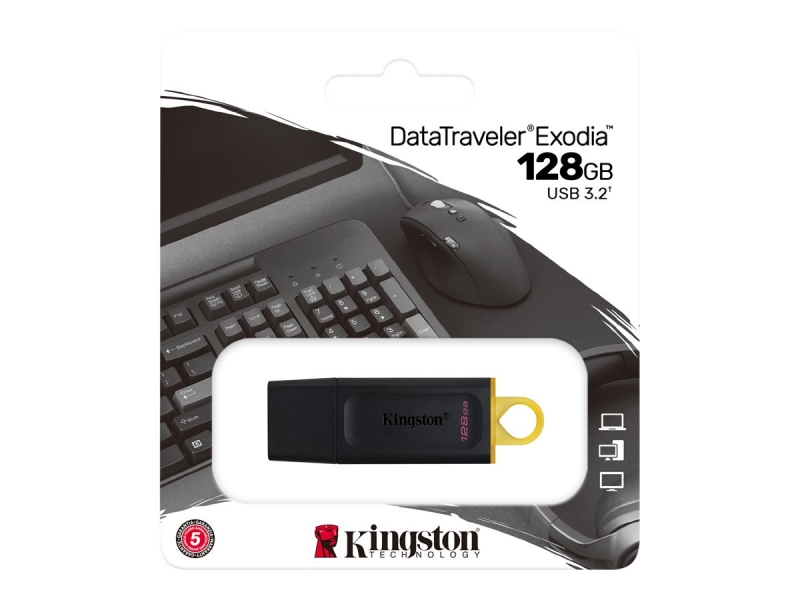 KINGSTON 128GB USB3.2 Gen1 DT Bk+Yellow Cijena