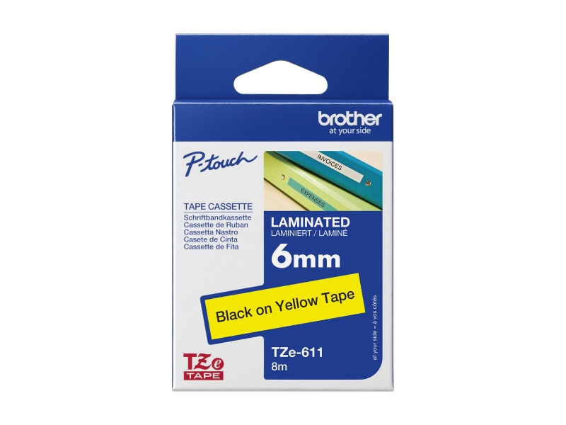BROTHER TZE611 tape black/yellow 6mm 8m Cijena