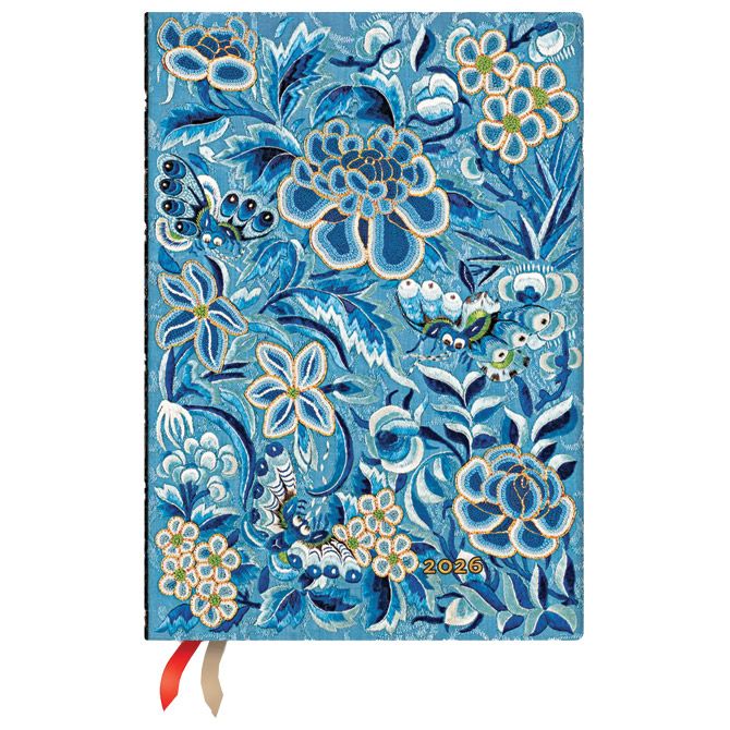 Planer tjedni 2026-12,5x17,5cm-midi horizontalni s gumicom Blue Willow Flexi Paperblanks FE0836 Cijena