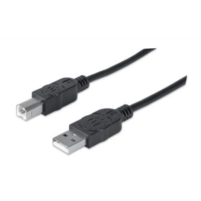Manhattan kabel USB-A/USB-B M/M,za printer,3m,crni