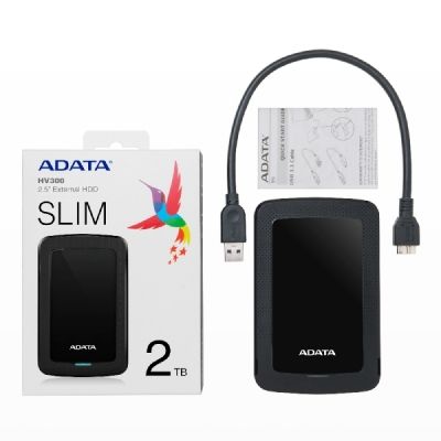 ADATA Ex HDD HV300, 2TB, usb3.0, crni