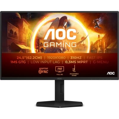 AOC 25G4SXU, 24,5”, 2xHDMI, DP, 300Hz, HAS, USB