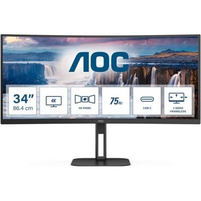 AOC CU34V5C, 34”, HDMI, DP, USB-C, HAS