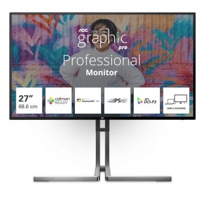 AOC U27U3CV, 27”, 4K, HDMI, DP, USB-C, RJ45, Calma