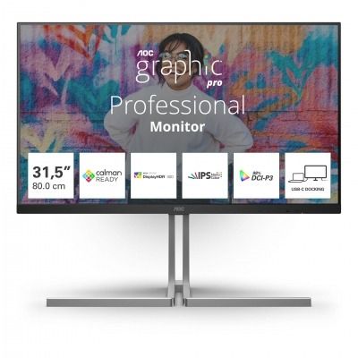 AOC U32U3CV, 32”, 4K, HDMI, DP, USB-C, RJ45, Calma