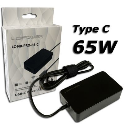 Lc power LC-NB-PRO-65W USB tip C notebook adapt.
