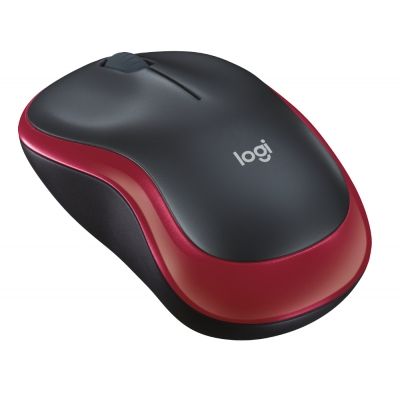 Logitech M185 bežični optički miš, crvena
