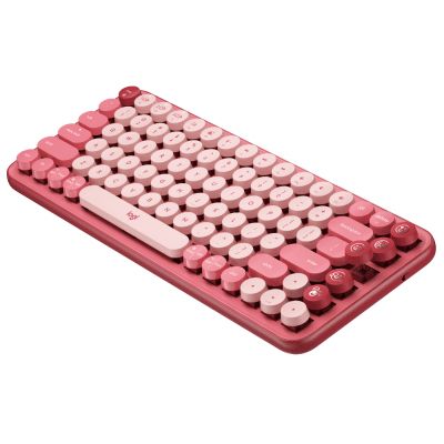 Logitech POP Keys, bežična meh. tipk., roza/crvena