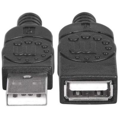 Manhattan kabel USB 2.0 produžni, AM/AF,1.8m, crni