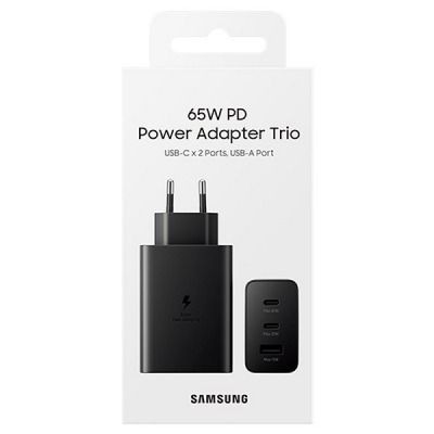 Samsung trio brzi kućni punjač bez kabela,65W,crni