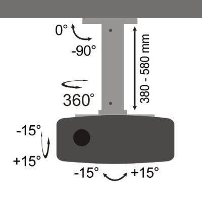 SBOX Stropni nosač projektora PM-18S 13,5kg