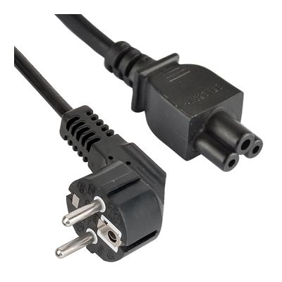 Kabel za NB adaptere, IEC 320 C13 šuko C5 2m, crni