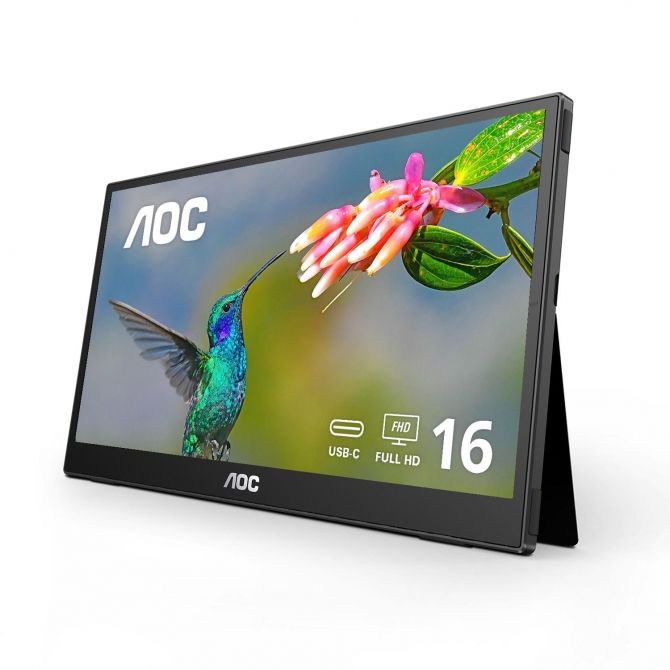 AOC 16T3EA, 15,6”, FHD, USB-C 15W, prijenosni