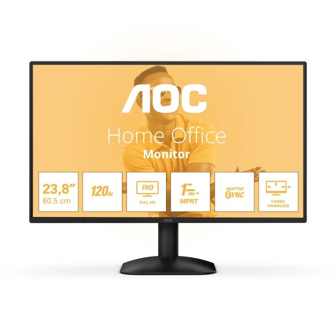 AOC LED IPS 23,8” 24B31H, VGA, HDMI, 120Hz