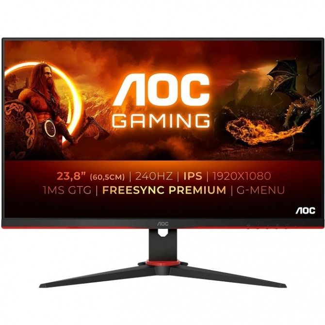 AOC LED 24”, 24G2ZE, VGA, DP, 2xHDMI, 240Hz