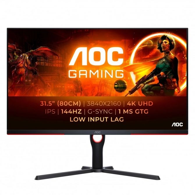 AOC LED 31,5” U32G3X,4K IPS,144hz,HDMI2.1,DP,HAS
