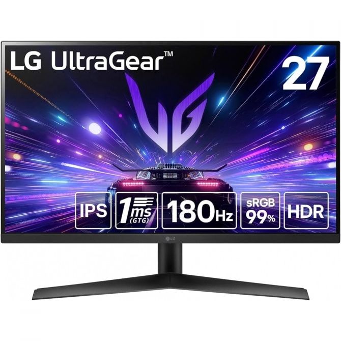 LG 27GS60F 27”, IPS, HDMI, DP, 180Hz, 1ms, 300cd