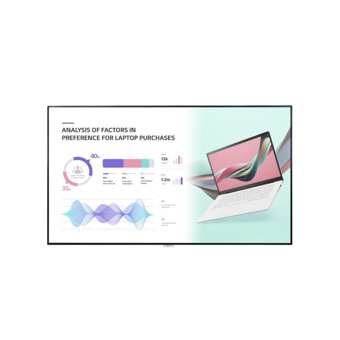 LG 98UH5J, UHD Signage, 500nits, 3xHDMI, DP, RS232