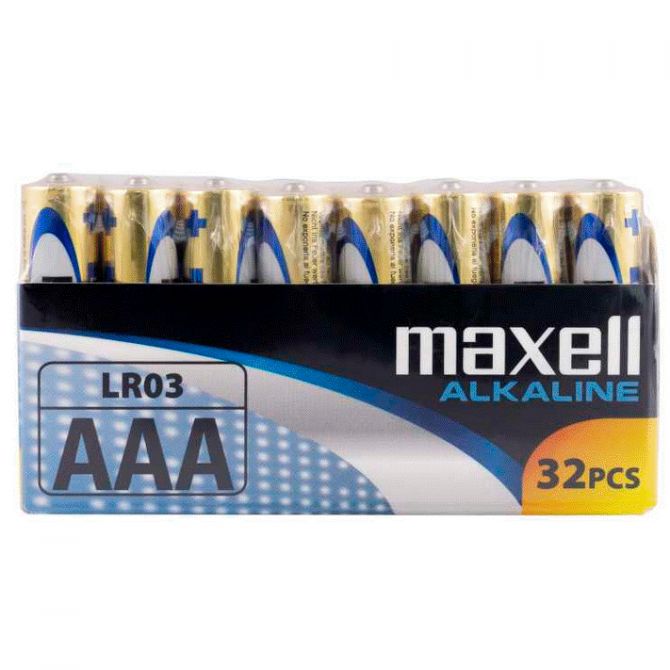 Maxell alkalne baterije LR-3/AAA, 32 komada