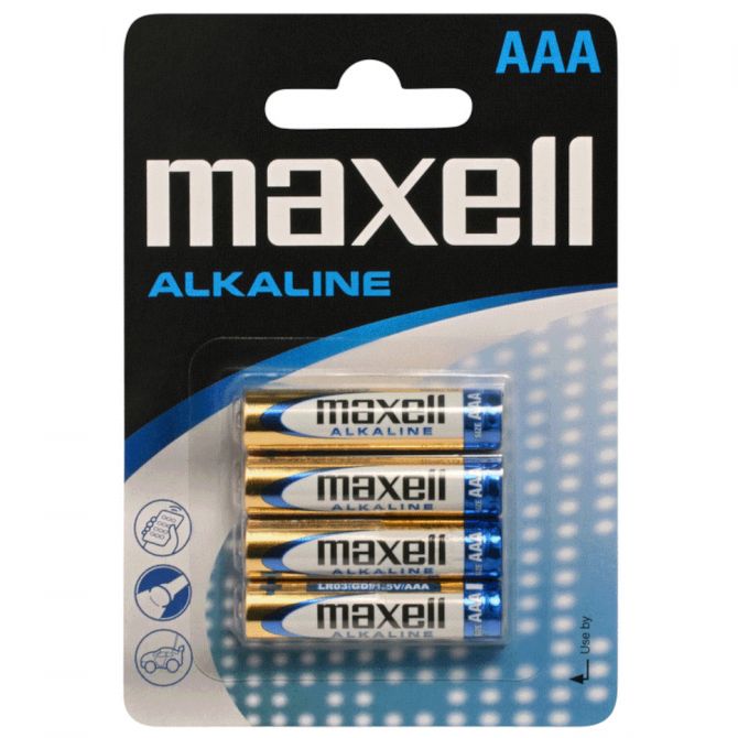 Maxell alkalne baterije LR-3/AAA, 4 komada