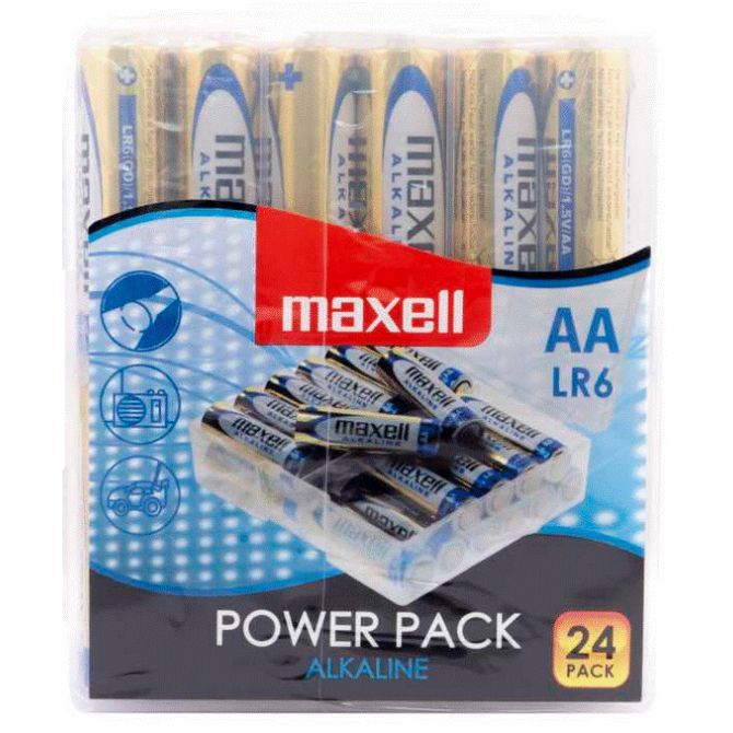 Maxell alkalne baterije LR-6/AA, 24 komada, box