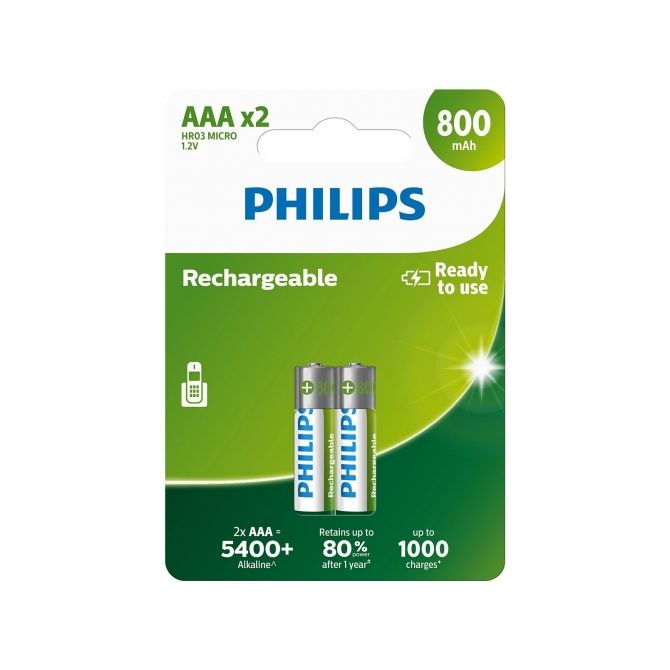 Philips punjive bazterije AAA,2 komada, 800 mAh