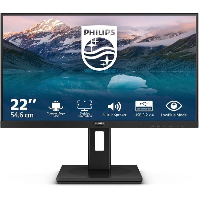 Philips 222S9JML 21,5”, VGA, HDMI, DP, zvuč., USB