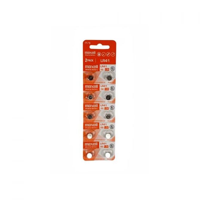 Maxell alkalna dugmasta baterija LR41, 10 kom, 5x2