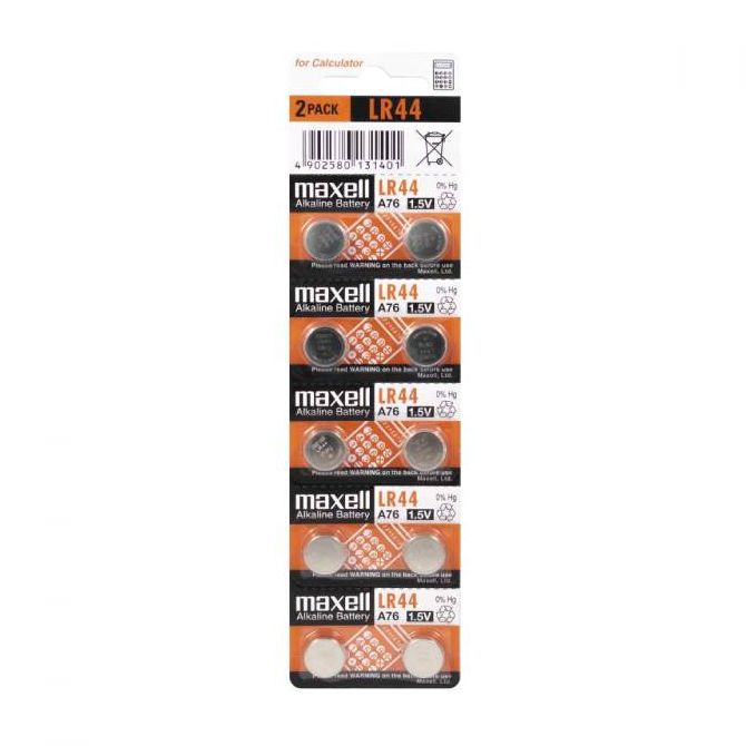 Maxell alk. dugm. baterija LR44,10kom, 5x2