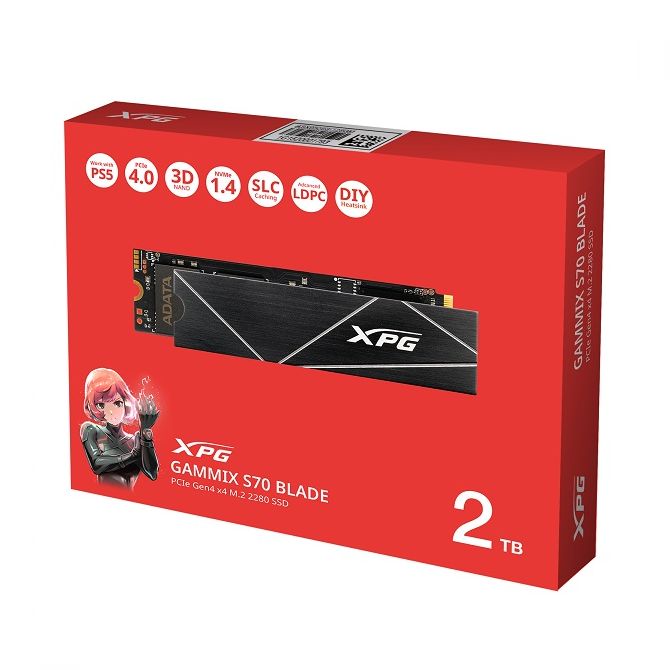 ADATA SSD Gammix S70 Blade, R7400/W6800,2TB, NVMe