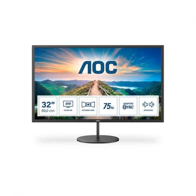 AOC LED IPS 31,5” Q32V4, HDMI, DP, zvu. 75Hz