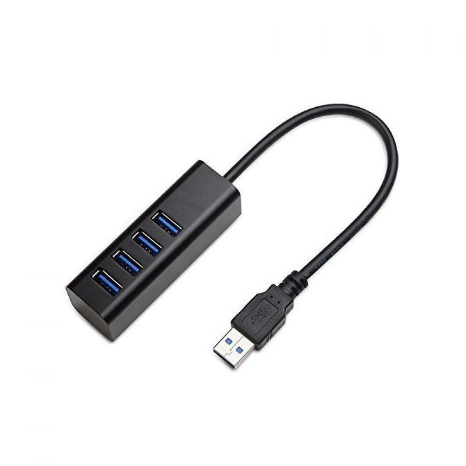 Asonic 4port USB 3.0,Tip A,aluminijsko kuć. crno