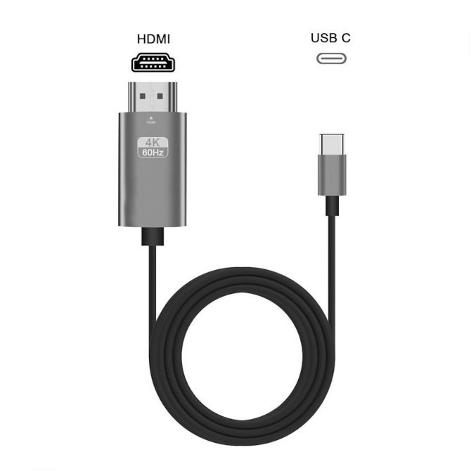 Asonic USB Tip C na HDMI kabel, 2m, 4K-60Hz