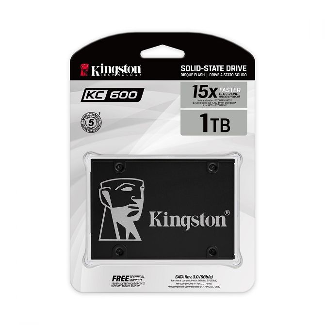 Kingston SSD KC600, R550/W520,1024GB, 7mm, 2.5”