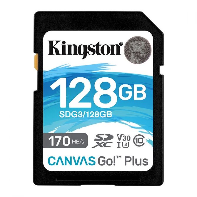 Kingston Canvas Go! Plus SD, R170MB/W90MB, 128GB