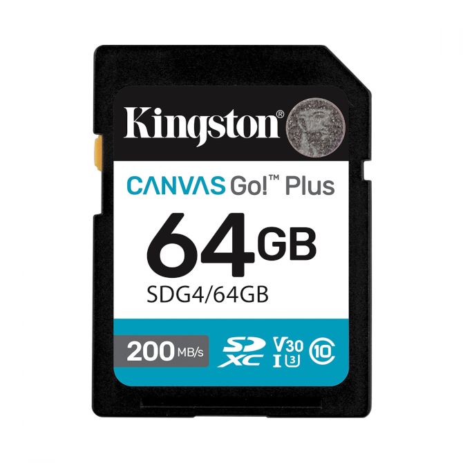 Kingston Canvas Go! Plus SD, R200MB, 64GB