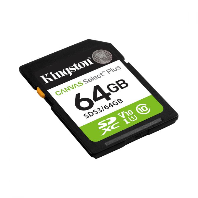 Kingston Canvas Select Plus SD, R100MB, 64GB