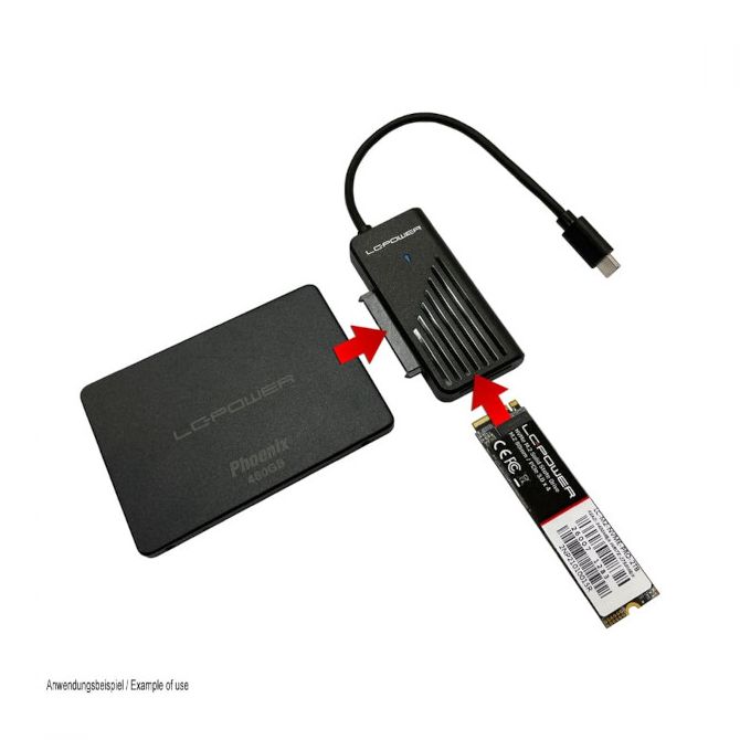 USB-C adapter za 2,5“ SATA HDD/SSD i m.2 NvME