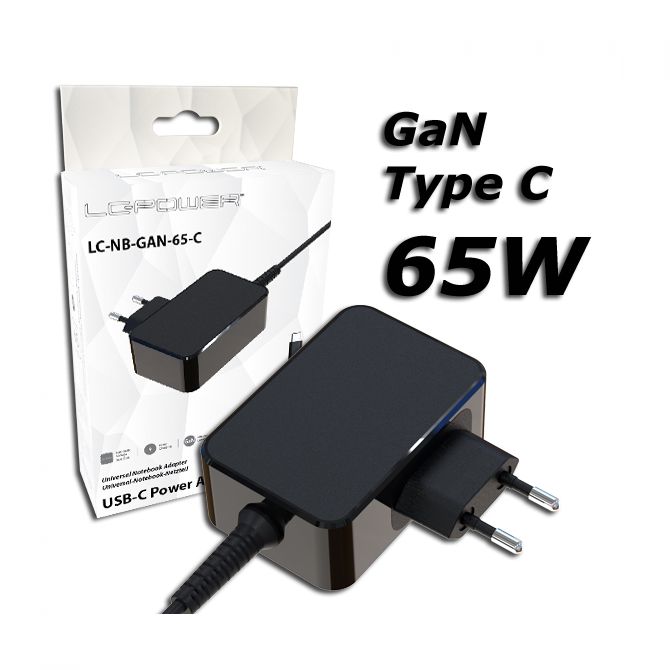 Lc power LC-NB-GAN-65-C USB tip C notebook adapt.