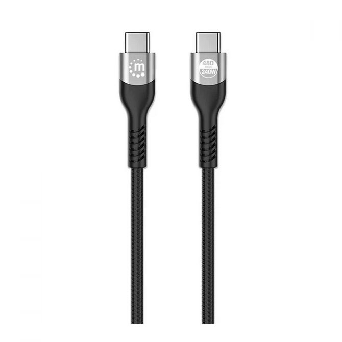 Manhattan kabel USB-C, M/M, PD3.1,240W,480Mbps,2m