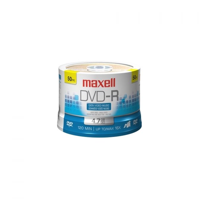 Maxell DVD-R 16x, 4.7GB 50 kom spindle