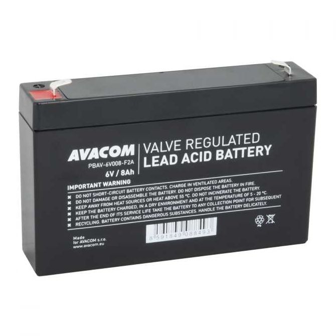 Avacom UPS baterija 6V 8Ah F2
