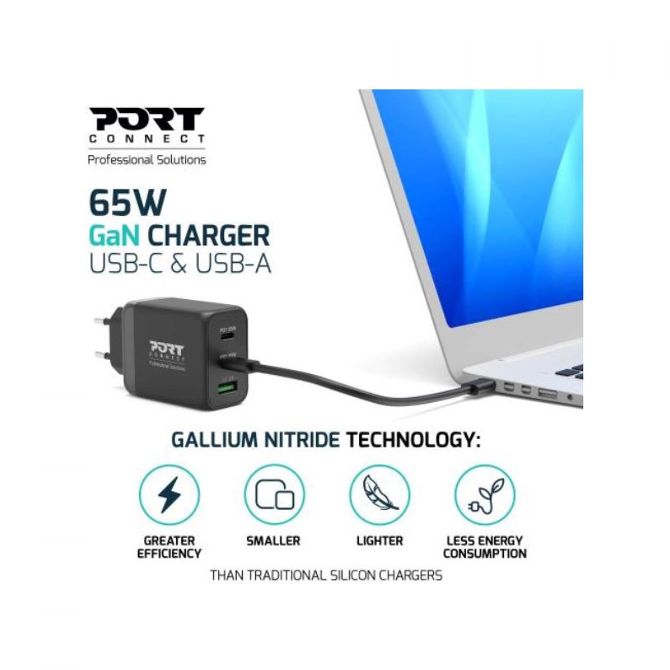 Port zidni punjač 65W type C GaN