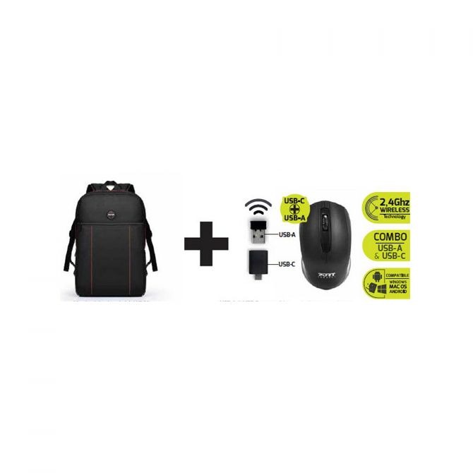 Port premium pack ruksak 15,6” + bežični miš, crna