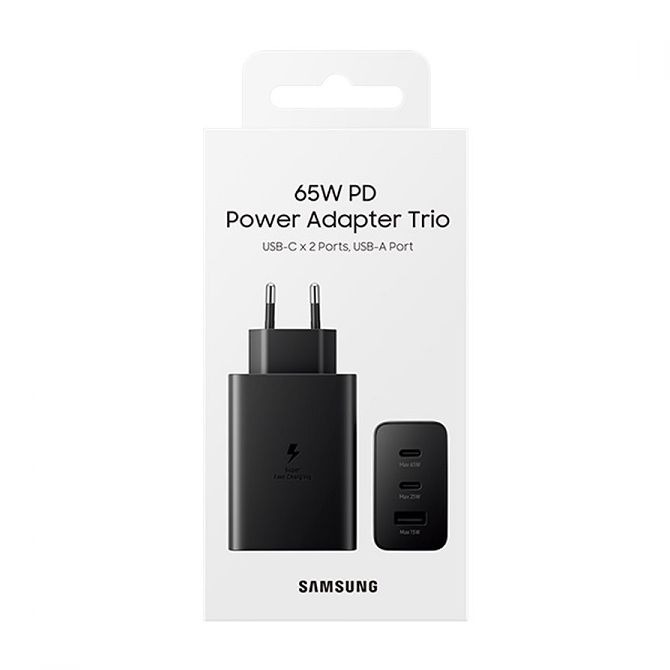 Samsung trio brzi kućni punjač bez kabela,65W,crni